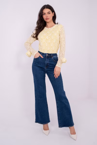 Bluzka Model IT-BZ-9950.79 Light Yellow - Italy Moda — zdjęcie 2