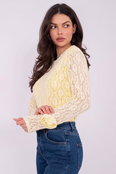 Bluzka Model IT-BZ-9950.79 Light Yellow - Italy Moda — zdjęcie 3