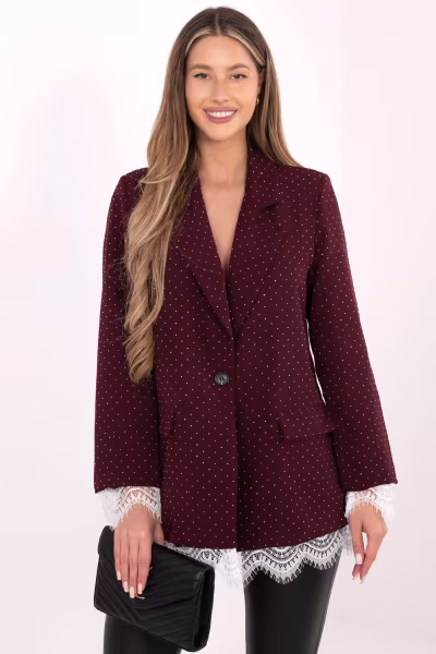 Marynarka Model IT-MA-FL9916-2.12P Bordo - Italy Moda — zdjęcie 1