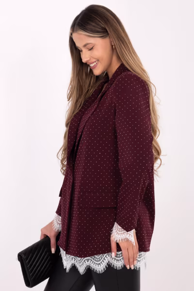 Marynarka Model IT-MA-FL9916-2.12P Bordo - Italy Moda — zdjęcie 3