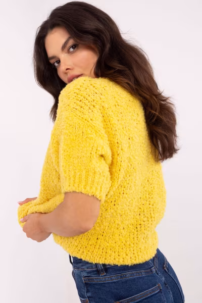 Sweter Damski Model MI-SW-2701.23 Yellow - Italy Moda — zdjęcie 3