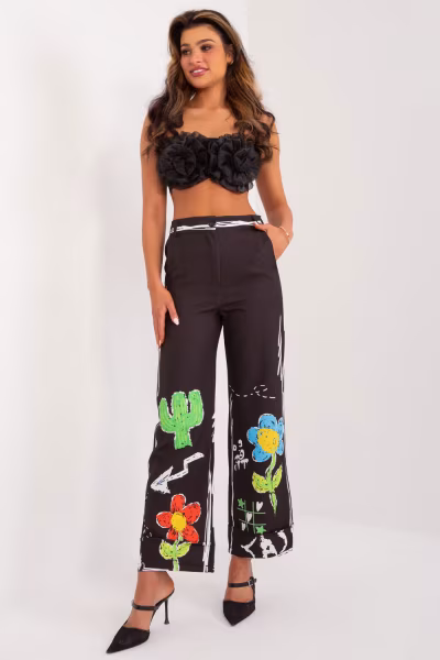 Spodnie Damskie Model DHJ-SP-18857.31 Black - Italy Moda — zdjęcie 1