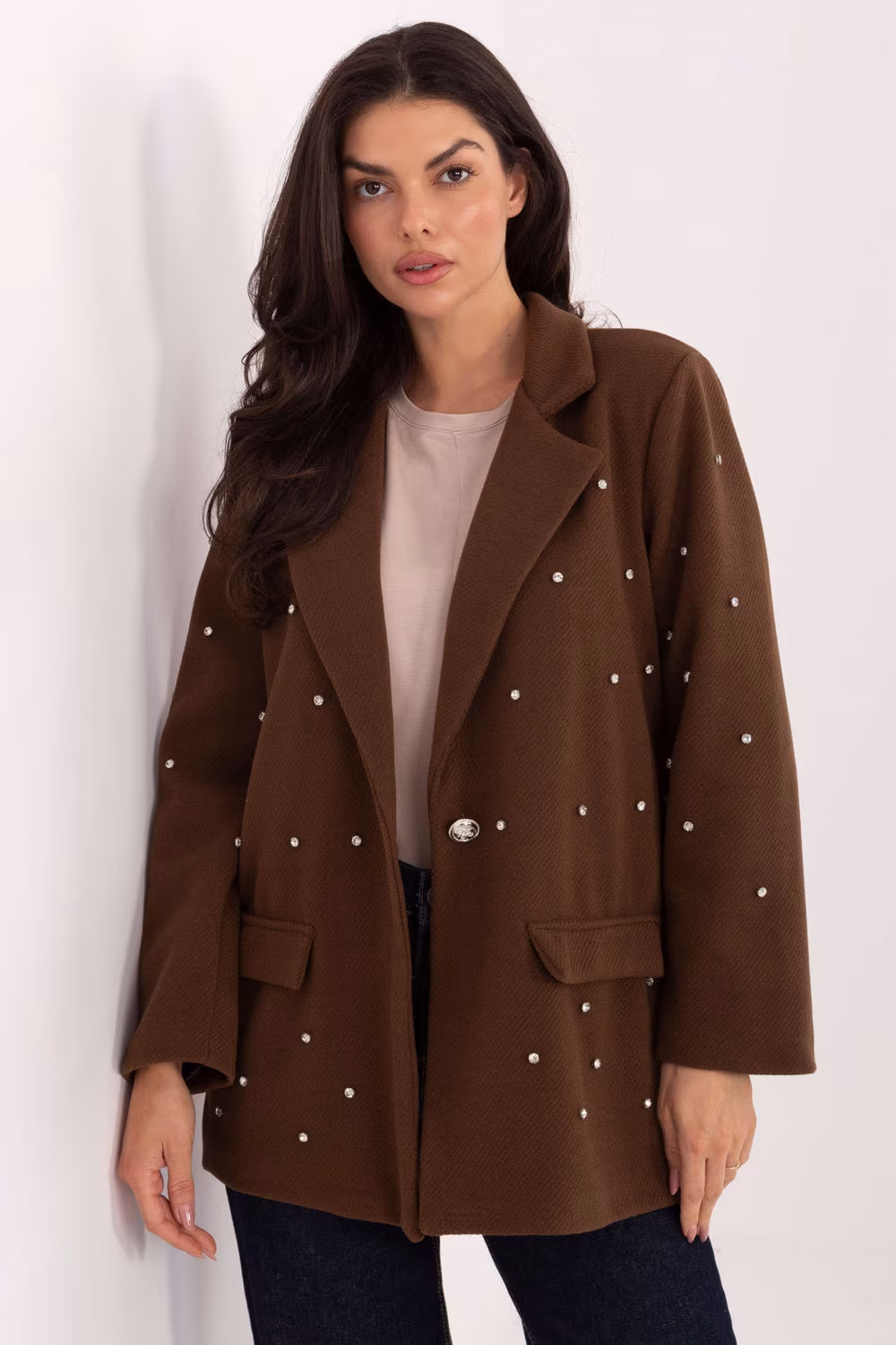 Marynarka Model IT-MA-18365.97 Brown - Italy Moda