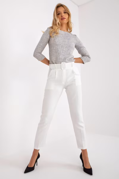 Spodnie Damskie Model DHJ-SP-12787.21X Ecru - Italy Moda — zdjęcie 1