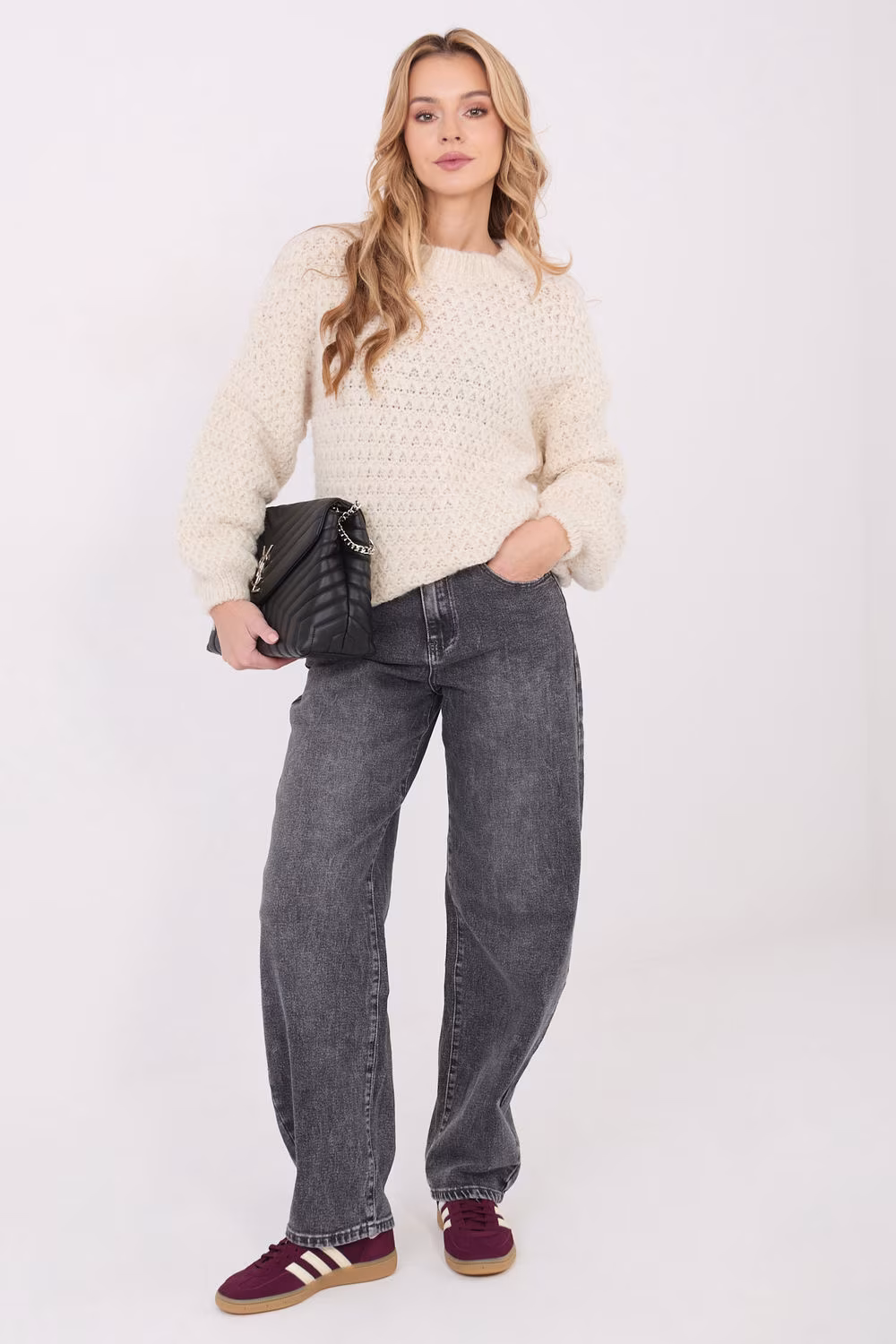 Sweter Damski Model MI-SW-1028.22 Ecru - Italy Moda