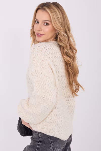 Sweter Damski Model MI-SW-1028.22 Ecru - Italy Moda — zdjęcie 3