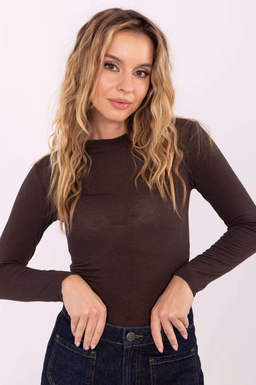 Bluzka Model IT-BZ-21818.98 Brown - Italy Moda