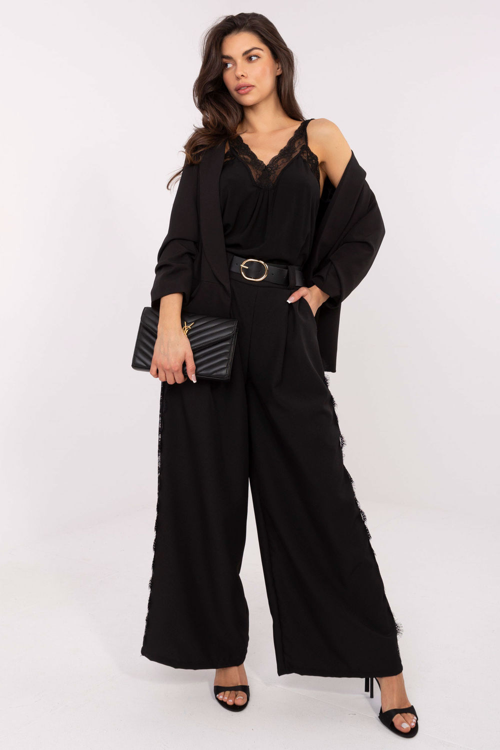 Spodnie Damskie Model MI-SP-62440.56 Black - Italy Moda