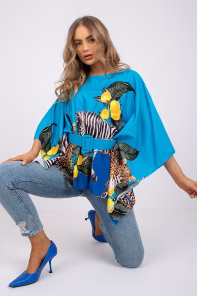 Bluzka Model DHJ-BZ-15735B.13 Blue - Italy Moda — zdjęcie 1