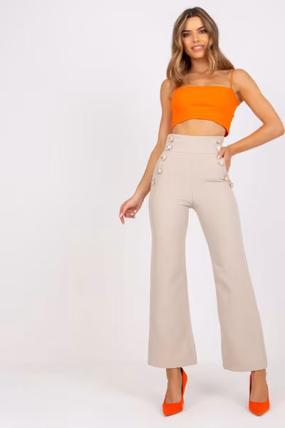 Spodnie Damskie Model DHJ-SP-16008.01X Beige - Italy Moda — zdjęcie 1