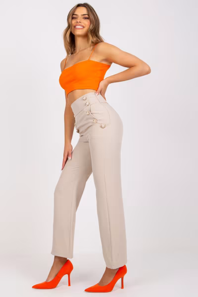 Spodnie Damskie Model DHJ-SP-16008.01X Beige - Italy Moda — zdjęcie 2