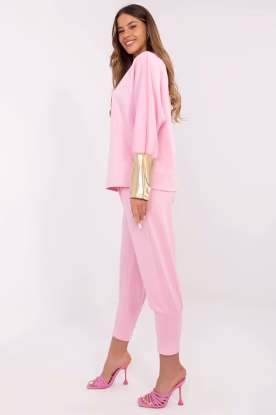 Spodnie Komplet Model DHJ-KMPL-9311.97 Light Pink - Italy Moda — zdjęcie 2
