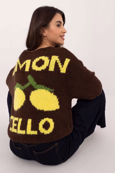 Sweter Damski Model MI-SW-2108.92 Brown - Italy Moda — zdjęcie 3