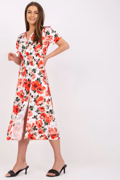Sukienka Model DHJ-SK-7006-5.77 White/Red - Italy Moda — zdjęcie 3