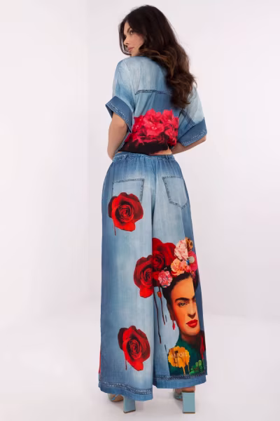 Spodnie Damskie Model DHJ-SP-19183-5.78 Blue - Italy Moda — zdjęcie 2