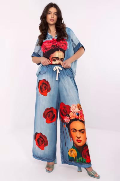 Spodnie Damskie Model DHJ-SP-19183-5.78 Blue - Italy Moda — zdjęcie 3