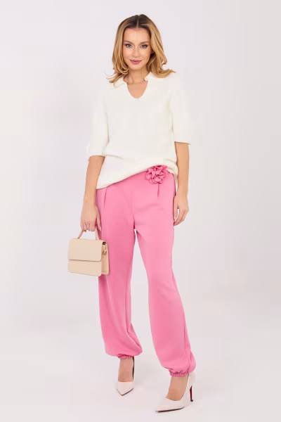 Spodnie Dresowe Model IT-SP-22197.64 Pink - Italy Moda — zdjęcie 2
