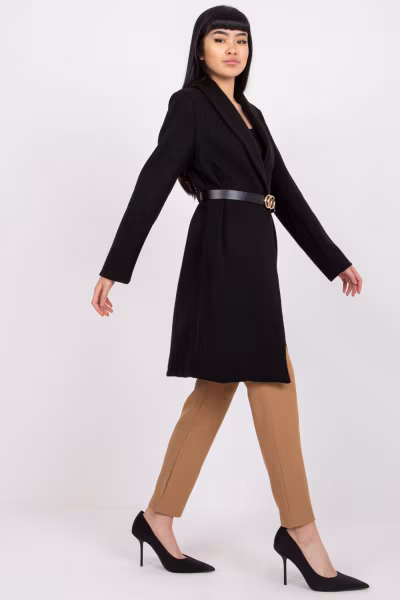 Płaszcz Damski Model DHJ-PL-2861.91 Black - Italy Moda — zdjęcie 2