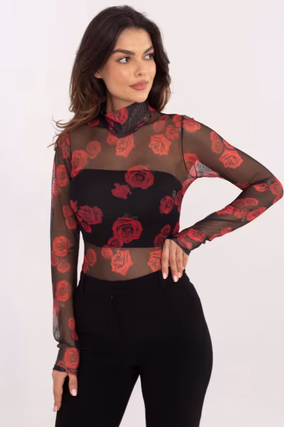 Bluzka Model DHJ-BZ-18275-2.61 Black/Red - Italy Moda — zdjęcie 1