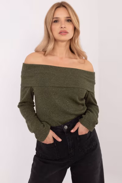 Sweter Damski Model DHJ-SW-A2449.33 Khaki - Italy Moda — zdjęcie 1