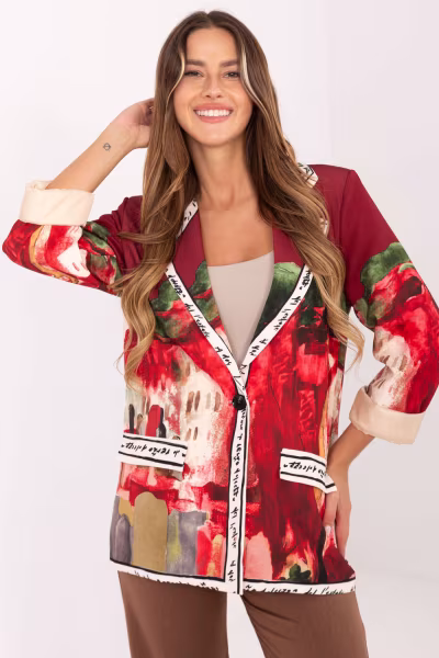 Marynarka Model IT-MA-18525.80 Bordo - Italy Moda — zdjęcie 1