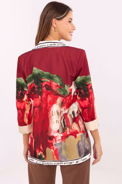 Marynarka Model IT-MA-18525.80 Bordo - Italy Moda — zdjęcie 3