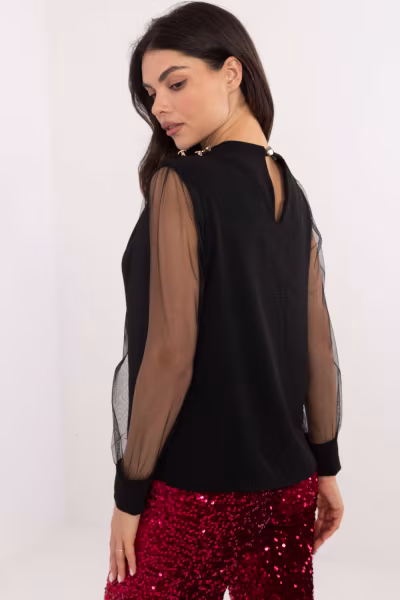 Bluzka Model MI-BZ-278519.03X Black - Italy Moda — zdjęcie 3