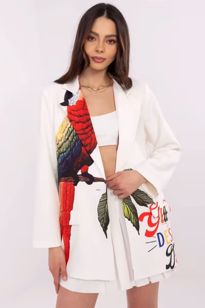 Marynarka Model DHJ-MA-18525-33.18 Ecru - Italy Moda — zdjęcie 1
