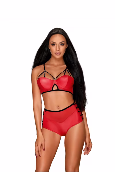 Komplet Model Leatheria 2cz Red - Obsessive — zdjęcie 1