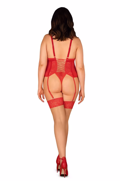 Komplet Gorset Model Blossmina Red - Obsessive — zdjęcie 2