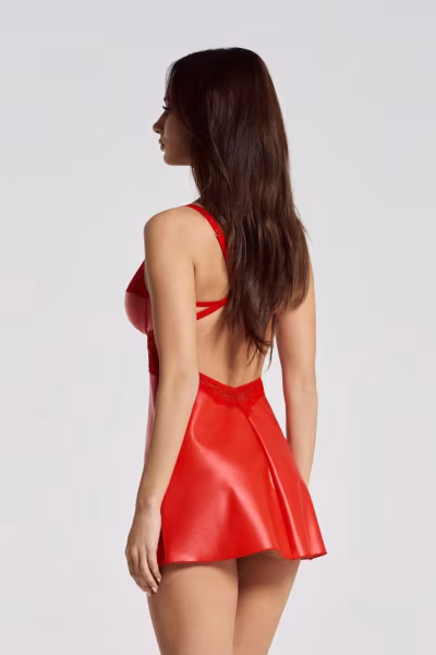 Komplet Model Aliosa Babydoll Red - Obsessive — zdjęcie 2
