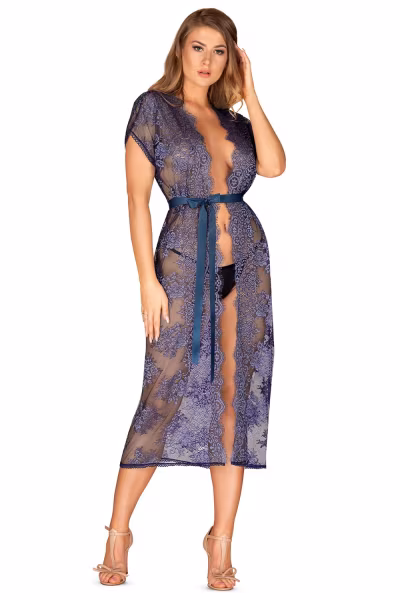 Peniuar Model Flowlace Blue - Obsessive — zdjęcie 1