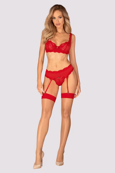 Komplet Model Amor Cherris 3cz Red - Obsessive — zdjęcie 2