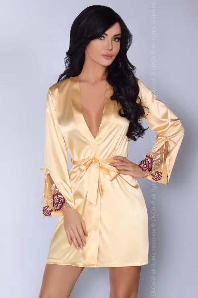 Szlafrok Model Parllie Gold - Livia Corsetti Fashion — zdjęcie 1