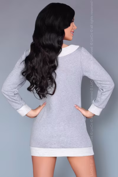 Koszulka nocna Koszula Nocna Model Maristela Grey - Livia Corsetti Fashion — zdjęcie 3