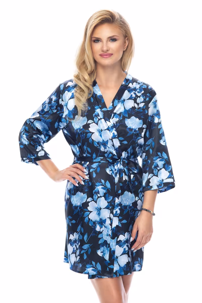 Szlafrok Damski Model Omena Navy - Irall — zdjęcie 1