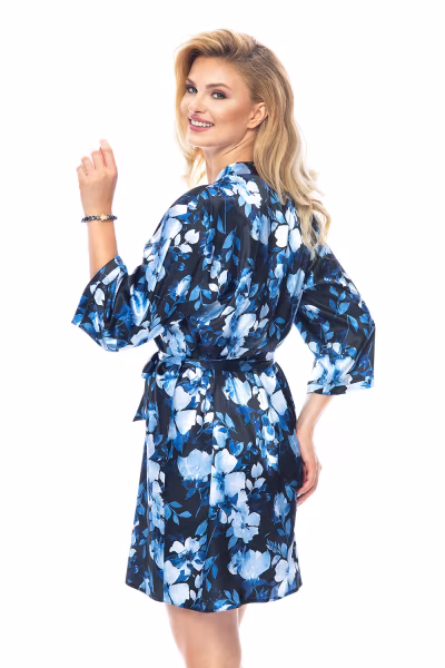 Szlafrok Damski Model Omena Navy - Irall — zdjęcie 2