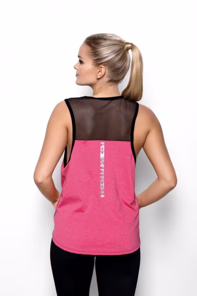 Koszulka Fit Model Abel Pink/Black - Eldar — zdjęcie 2