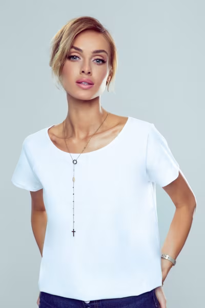 Bluzka Model Ilza White - Eldar — zdjęcie 1