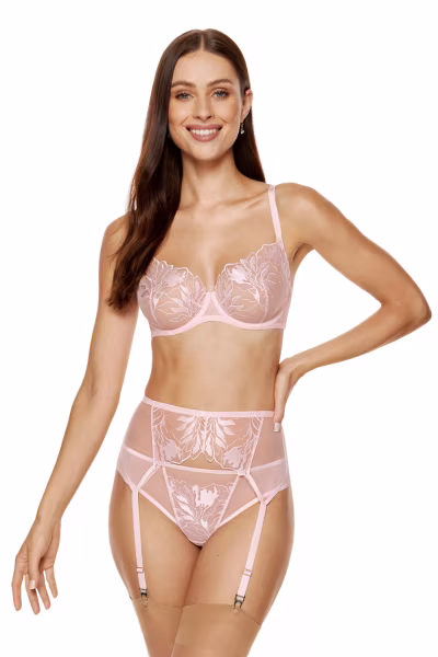 Gorsety, body, pasy Pas do pończoch Model Coco PPW Pink - Gorteks — zdjęcie 1