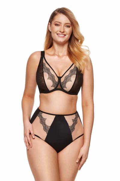 Figi Wysokie Model Heidi FW Black/Beige - Gorteks — zdjęcie 2