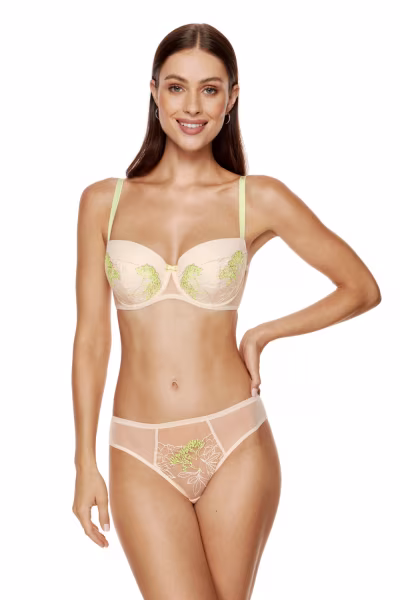 Biustonosz push up Biustonosz Usztywniany Model Soleil B4 Beige - Gorteks — zdjęcie 1