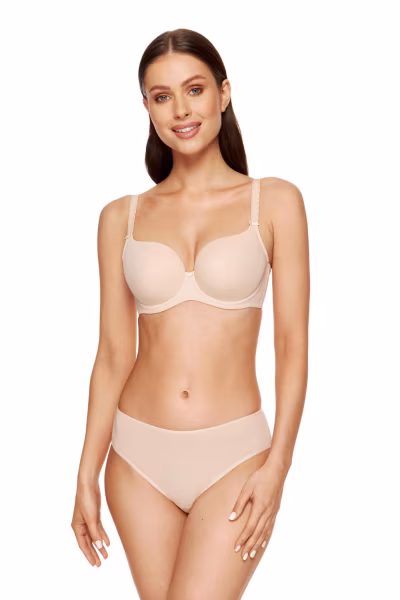 Biustonosz push up Biustonosz Usztywniany Model Anna B4 Beige - Gorteks — zdjęcie 1