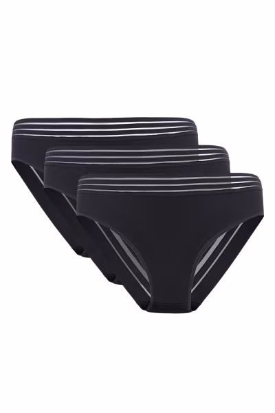 Komplet Figi Model Mela 3pack F Black - Gorteks — zdjęcie 1