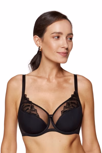 Biustonosz Soft Biustonosz Semi-Soft Model Angel B3 Black - Gorteks — zdjęcie 1