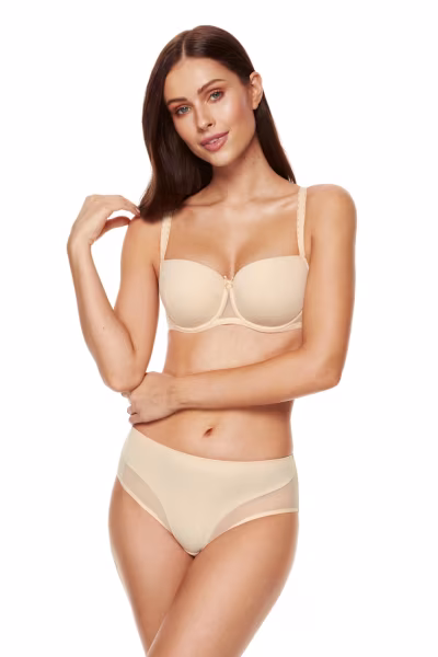 Biustonosz push up Biustonosz Usztywniany Model Zara B4 Beige - Gorteks — zdjęcie 1
