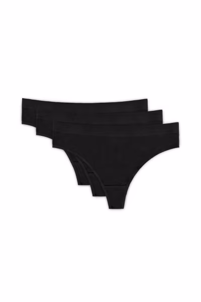Komplet Stringi Model Alana 3pack S Black - Gorteks — zdjęcie 1