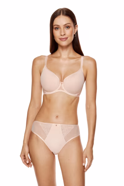 Biustonosz push up Biustonosz Usztywniany Model Charme B5 Powder Pink - Gorteks — zdjęcie 1
