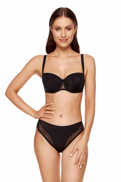Biustonosz push up Biustonosz Usztywniany Model Zara B4 Black - Gorteks — zdjęcie 2