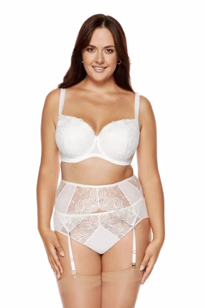 Gorsety, body, pasy Pas do pończoch Model Cherie PPW Cream - Gorteks — zdjęcie 2